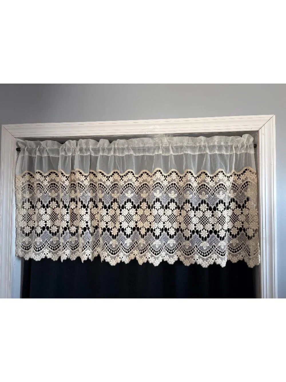 Crochet Lace Kitchen Valance 60